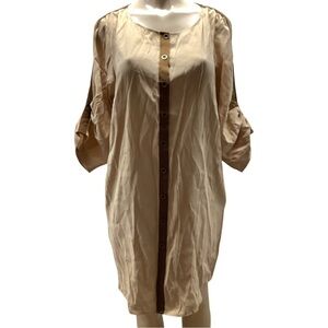 Donna Morgan Size 12 Khaki Dress. Vintage Style. New